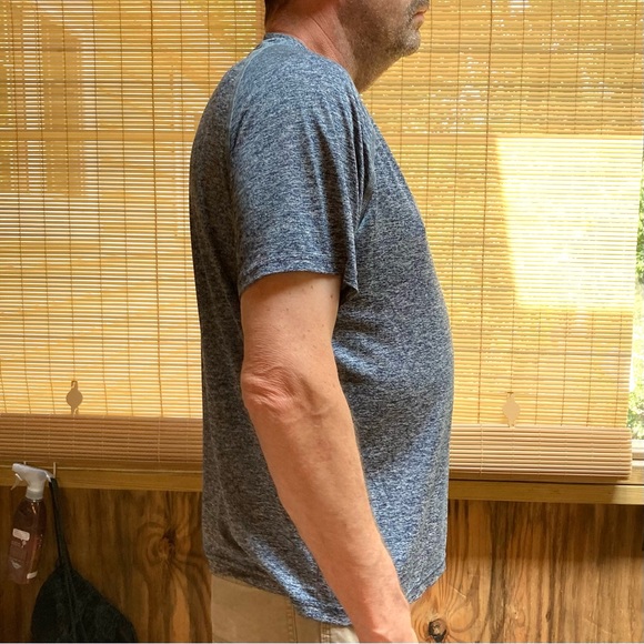 UNDER ARMOUR Heat gear  shirt Loose Fit Activewear Athletic Blue Gray Mens Large - Picture 5 of 12